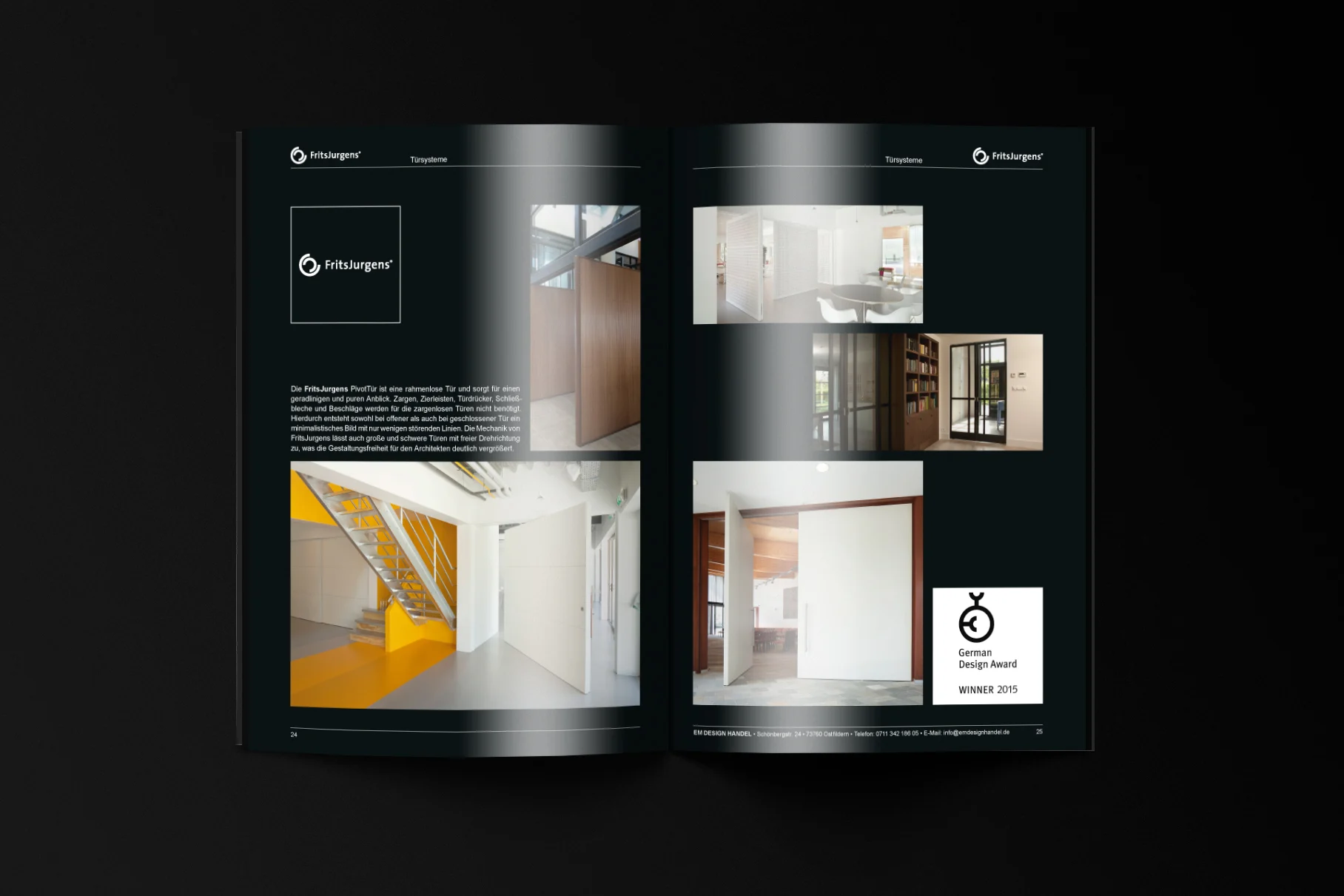 Grafikdesign für Marken- und Produktbroschüren im Architekturumfeld