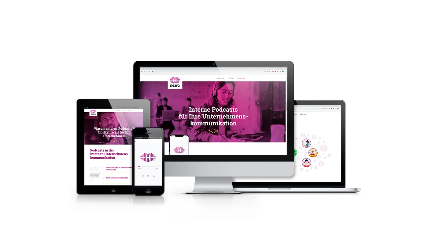 Markenauftritt für Hearo, ein Tool zur internen Kommunikation