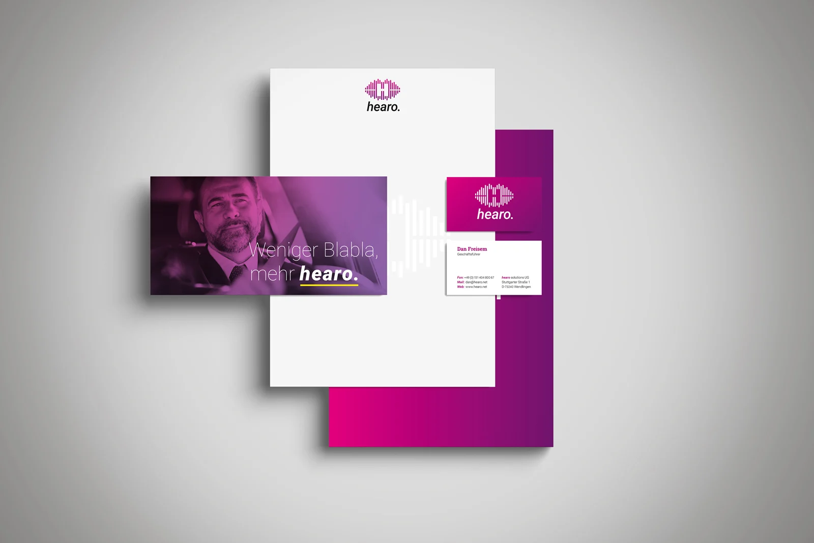 Visuelle Identität für das Start-up Hearo