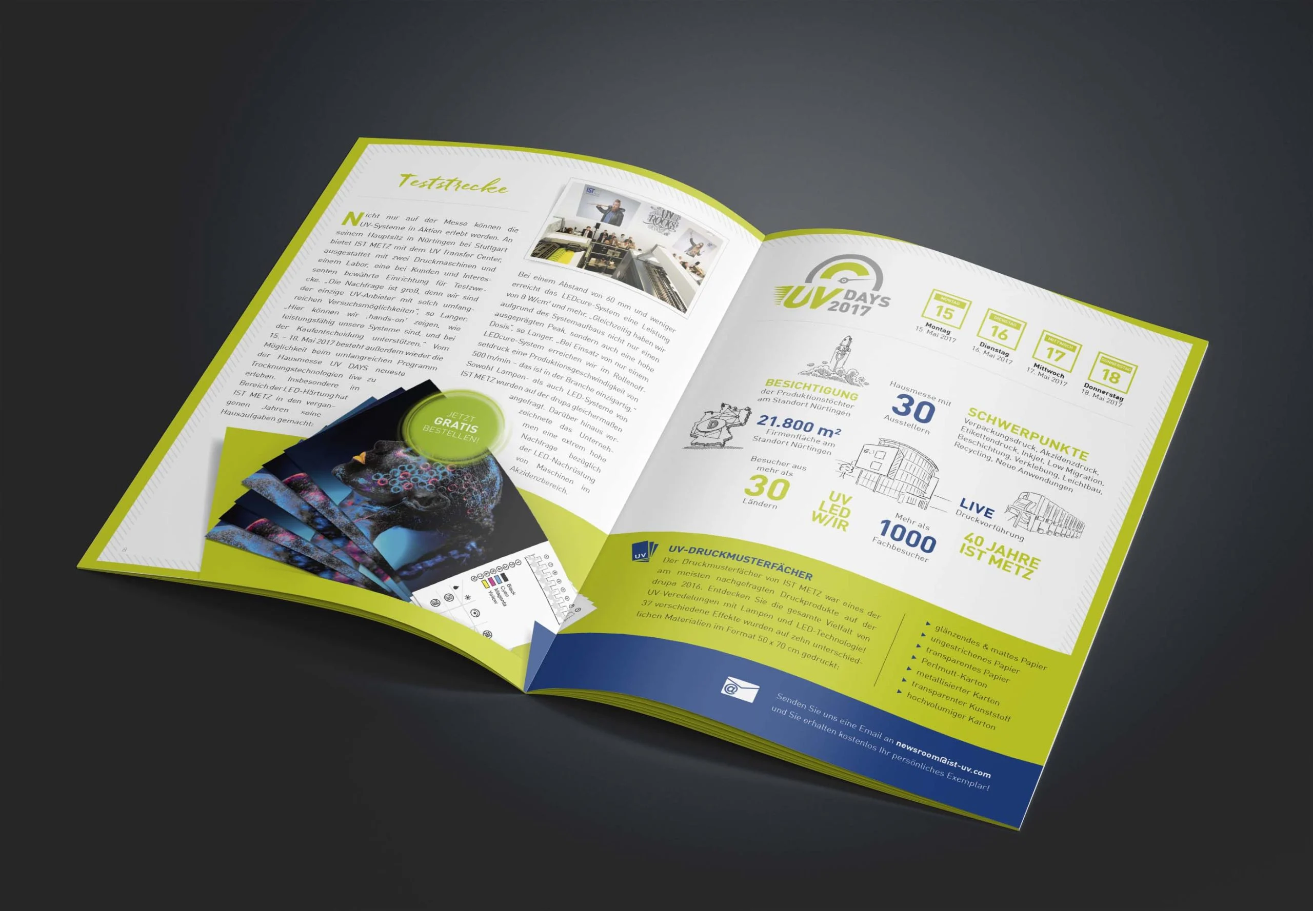 Hochwertiges Editorial Design mit präziser Typografie für IST Metz