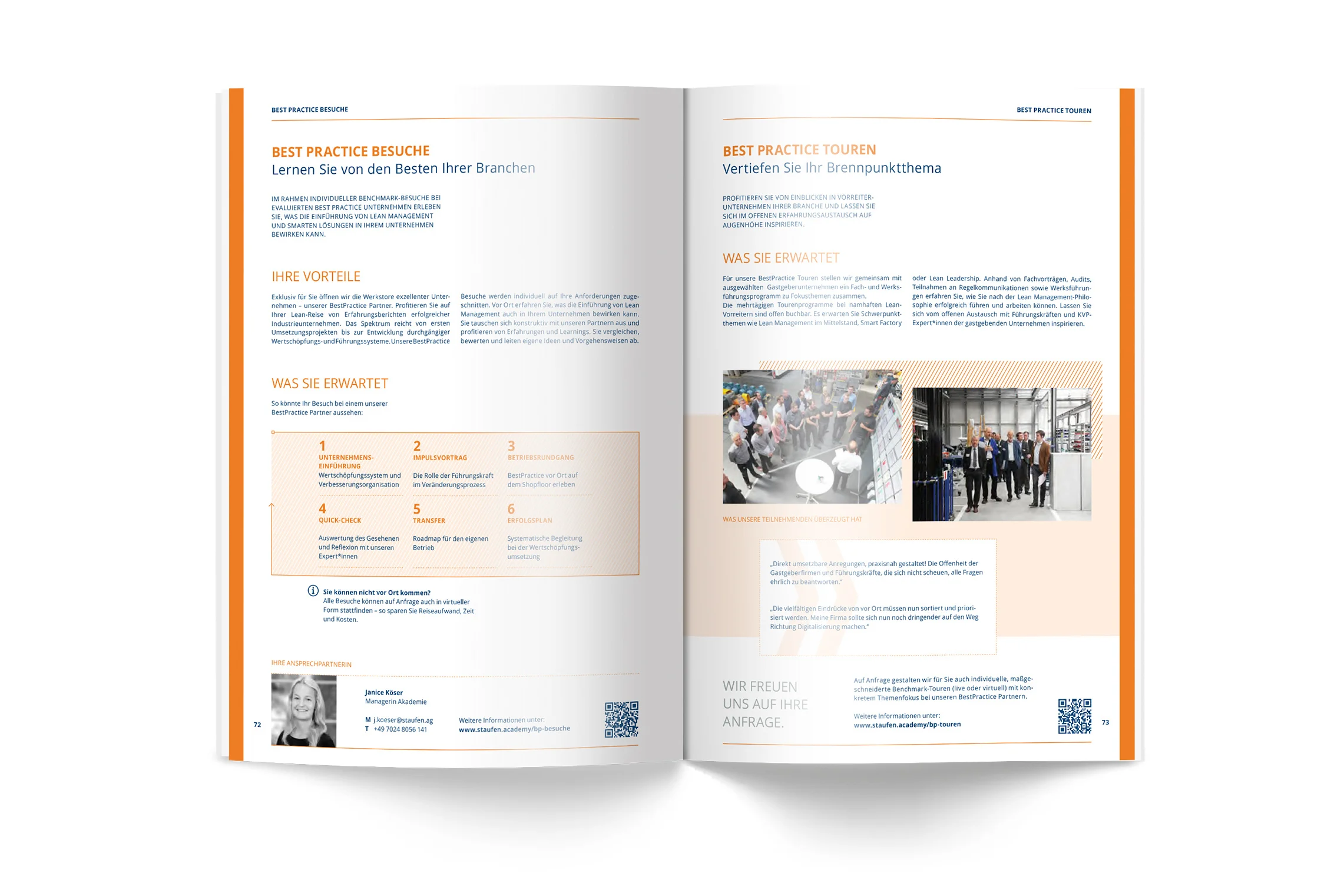 Printdesign für Akademie und Weiterbildungsprogramme der Staufen AG