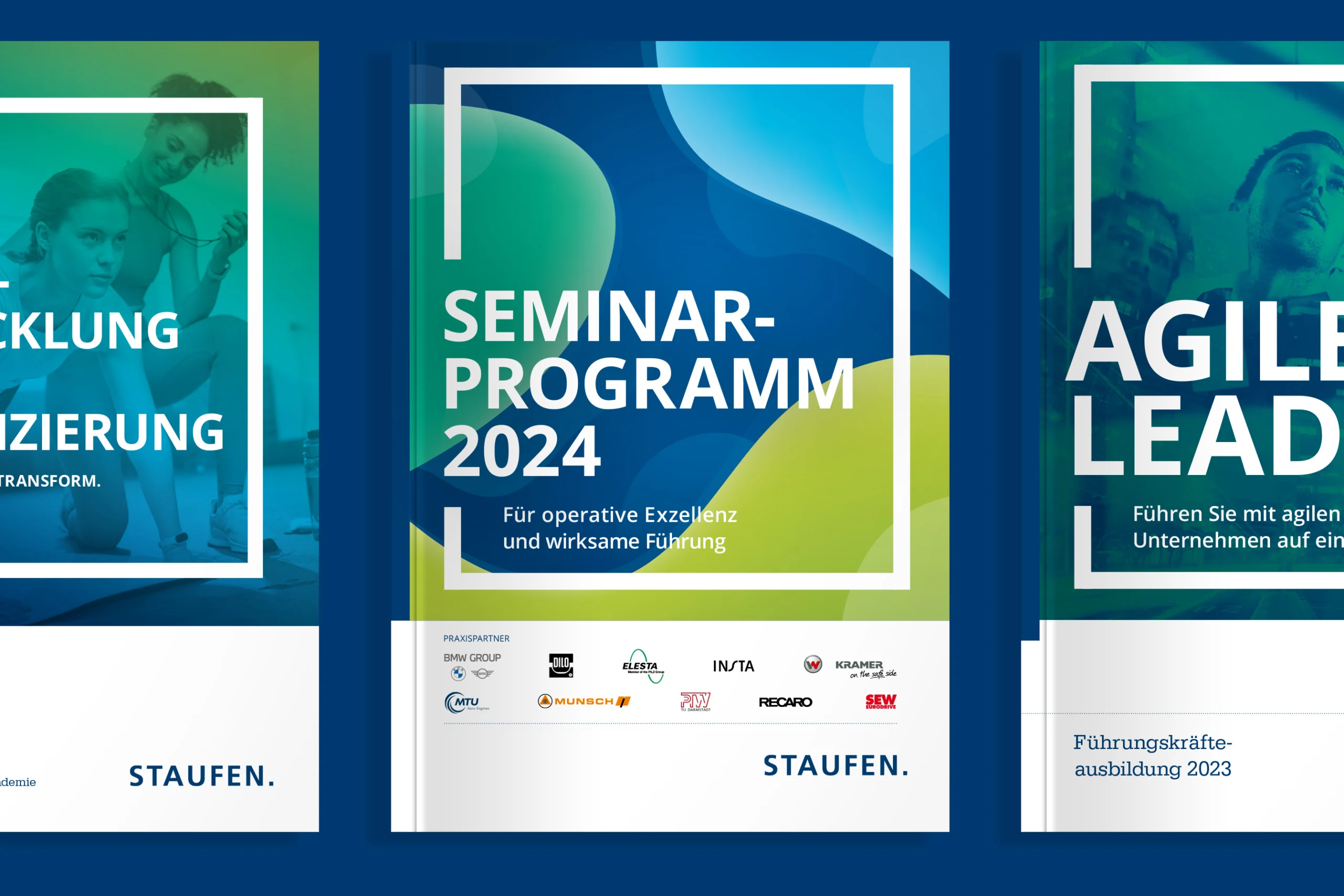 Broschürendesign für die Akademie der Staufen AG